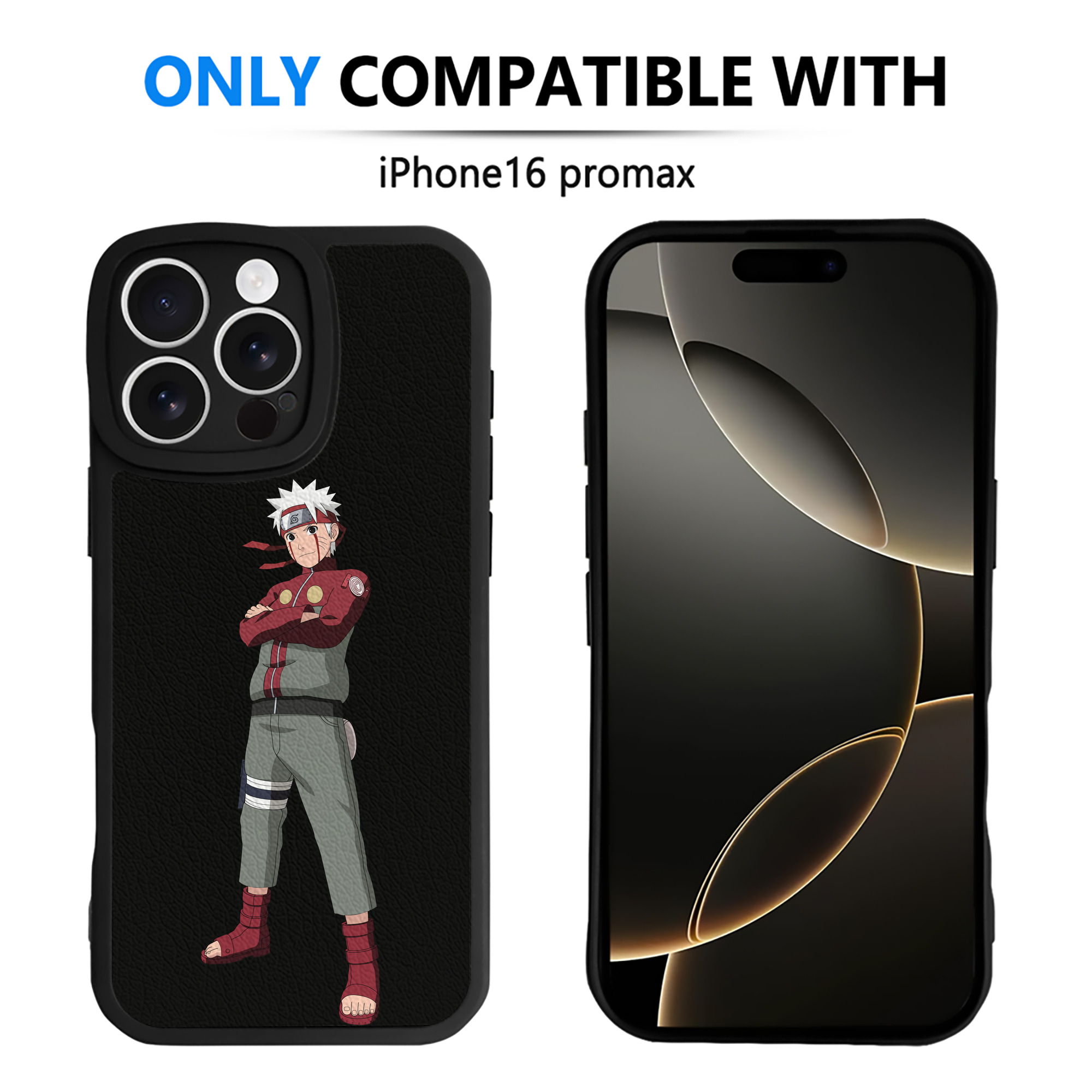 （画像用） NARUTO -ナルト- うずまき ナルト Uzumaki Naruto 【iPhone 16シリーズ対応】シリコンスマホケース（レザー調） 材質：シリコン